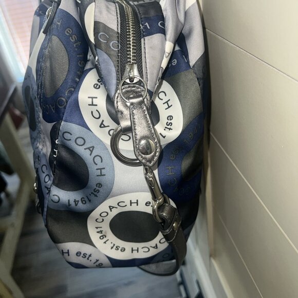 Coach Print Sateen Alexandra Satchel Crossbody Handbag - Picture 7 of 11